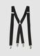 Black elasticated braces with clips_0