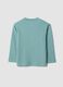 Gr&uuml;nes Oversize-T-Shirt aus reiner Baumwolle mit Skater-Print f&uuml;r Jungen_1