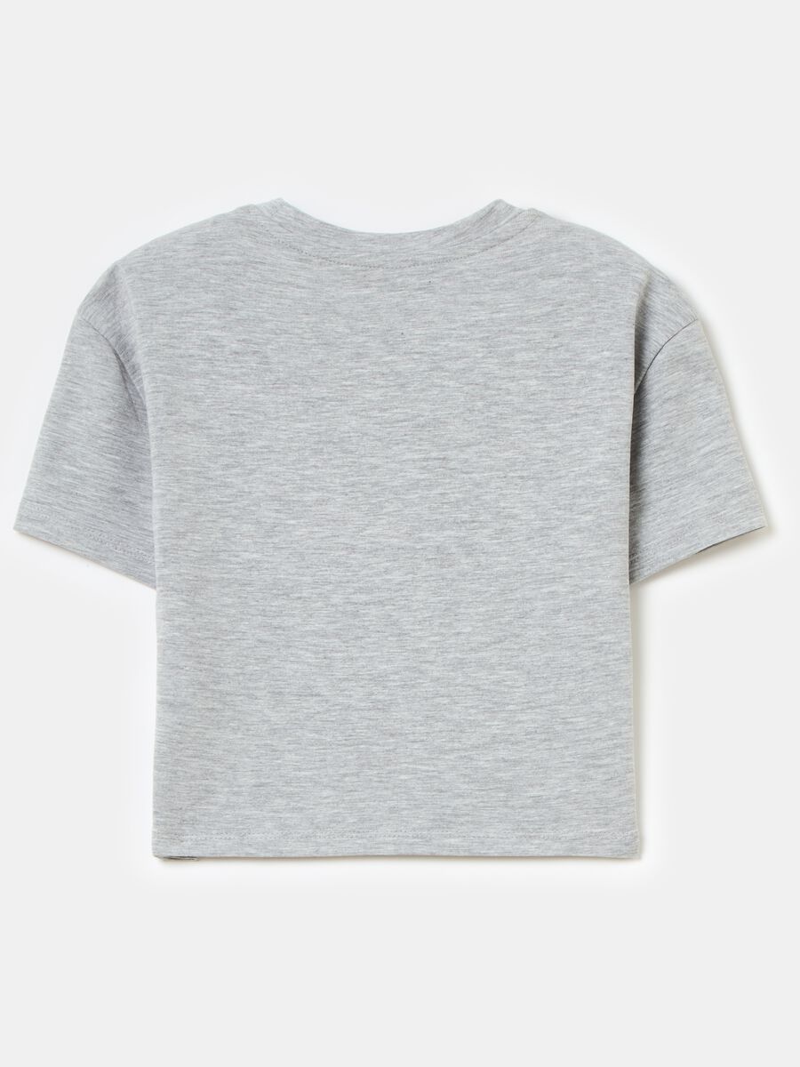 T-shirt Crop Grey Melange_8
