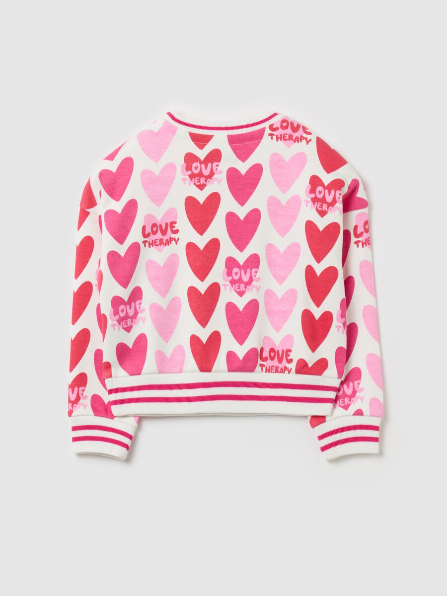 Sweatshirt with hearts and logo print_1