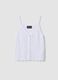 White organic cotton knitted gilet_4