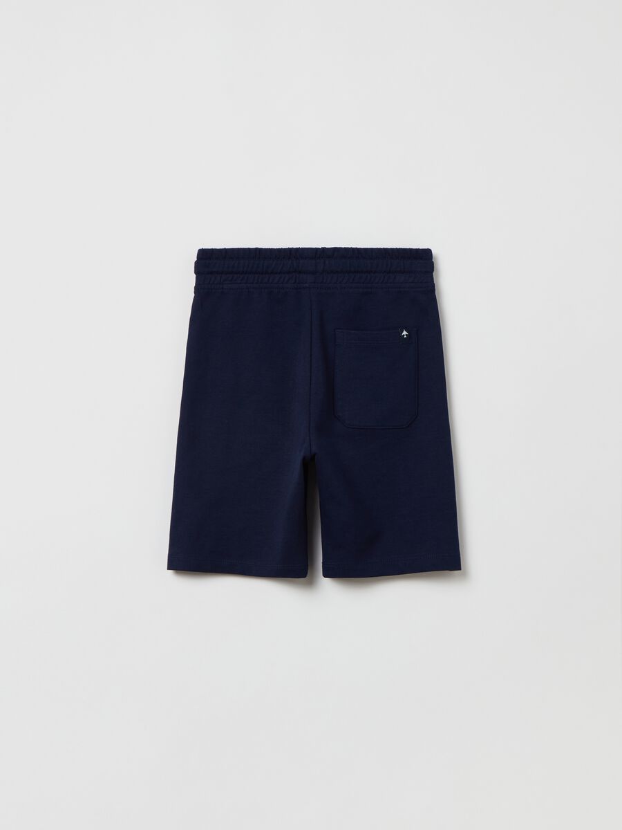 Fleece shorts with drawstring_1