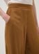 Brown pure viscose trousers with elasticated cuffs, regular fit_3