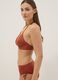 Orange stretch bikini top with removable padding_3