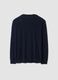 Blue crew-neck jumper in a cotton and cashmere blend, regular fit_2
