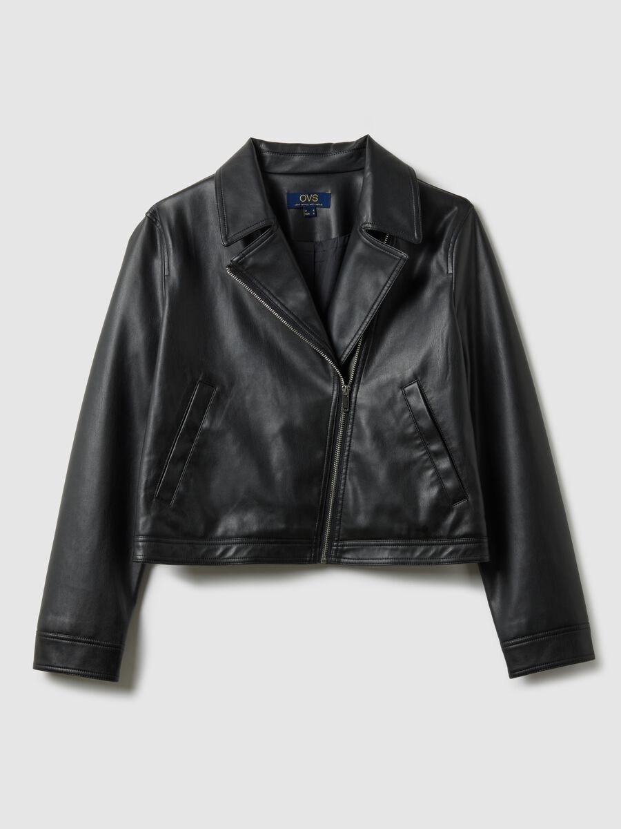 Black regular fit full zip jacket_4