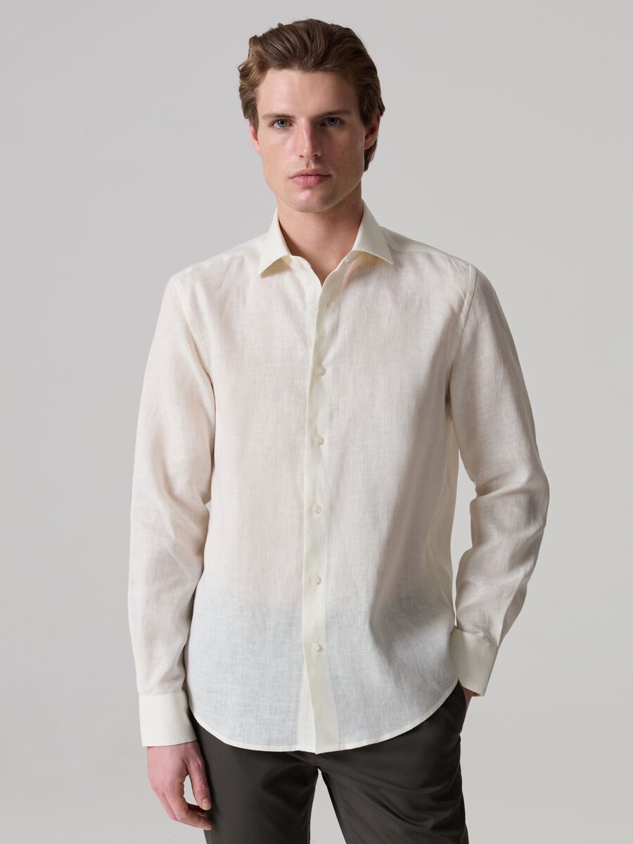 Contemporary City shirt in linen_1