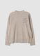 Camel viscose-blend jumper with sequin embroidery, regular fit_4