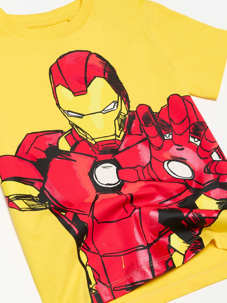 Cotton T-shirt with Iron Man print_2