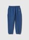 Blue trousers in cotton-polyester blend_0