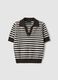 Multicoloured striped regular fit cotton blend sweater_4