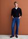 Black pure merino wool polo jumper with polo collar_1