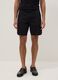 Black pure cotton regular-fit cargo shorts_1