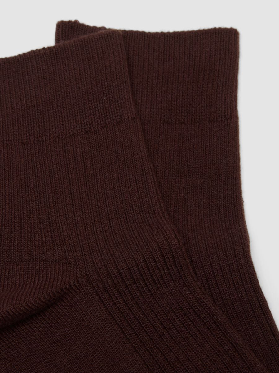 Braune Kn&ouml;chelsocken aus Stretch-Baumwolle_2