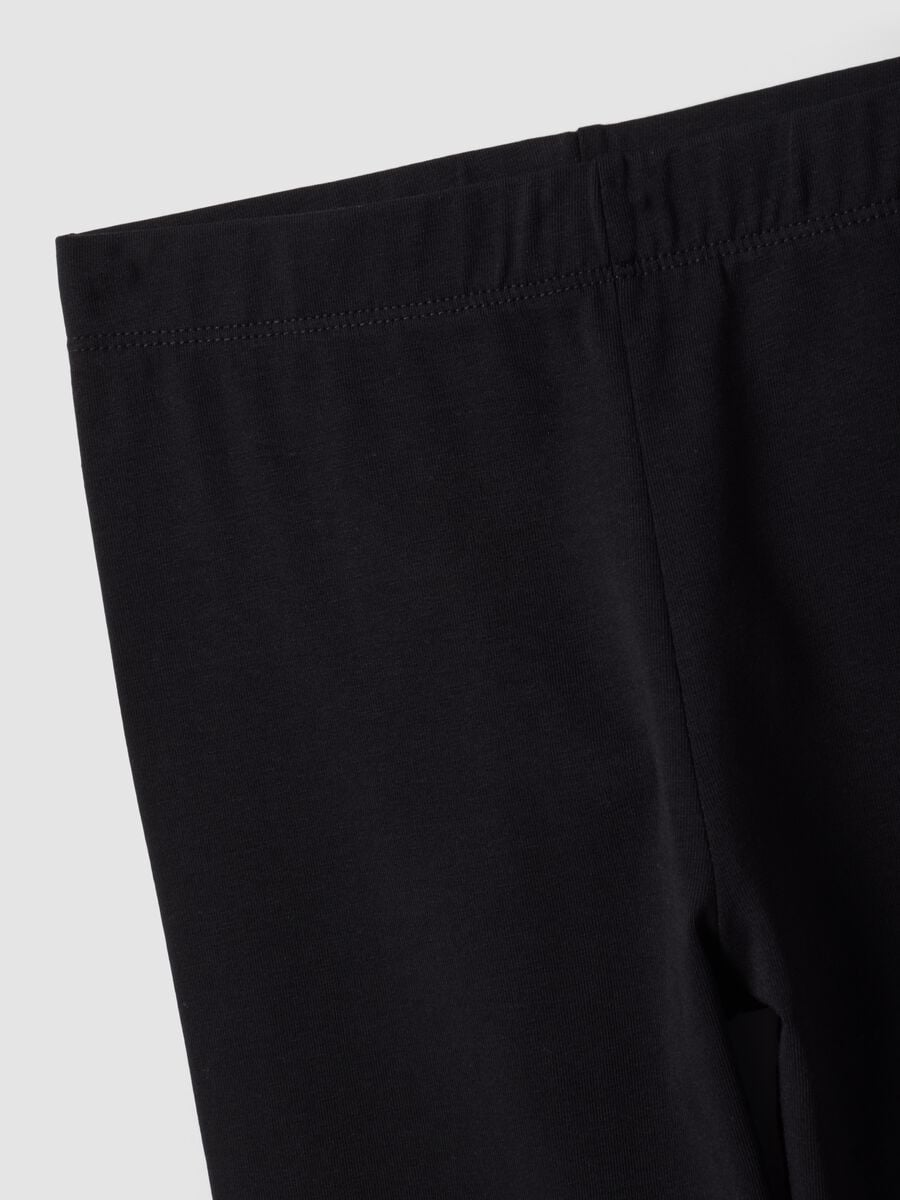 Schwarze Skinny-Leggings aus elastischem Bio-Baumwollmix f&uuml;r M&auml;dchen_2