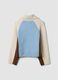 Maglione azzurro Half zip in lana elasticizzato_2