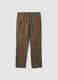 Brown regular-fit stretch cotton chino trousers_4