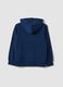 Felpa blu navy in puro cotone organico con girocollo_1