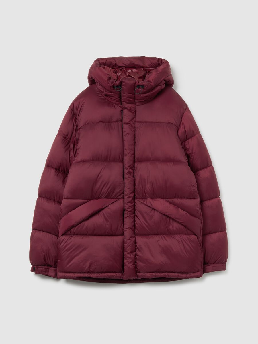 Burgundy The Iconic Puffer Jacket with Adjustable Hood_5