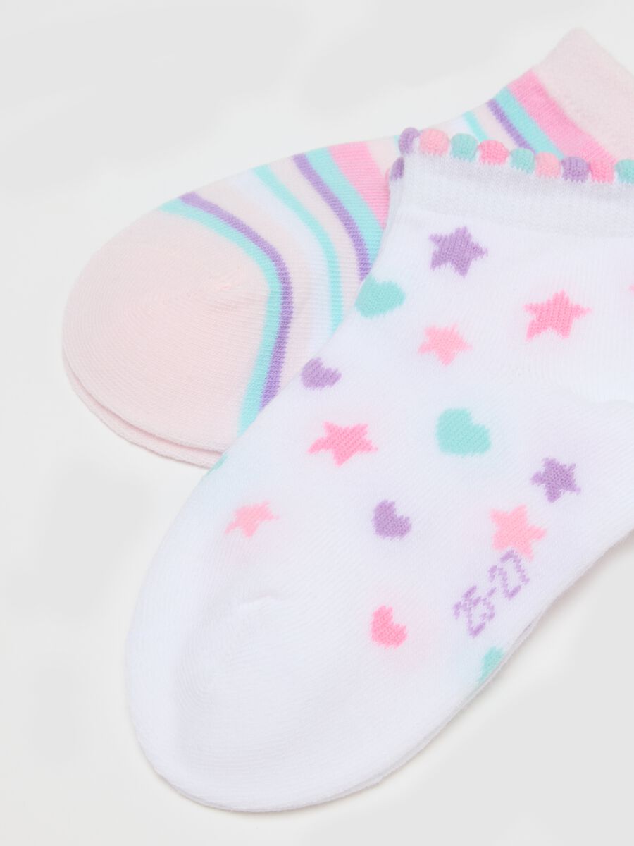 Multipack of multicolour stretch cotton socks for girls regular fit_2