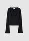 Black long sleeve regular fit top_4