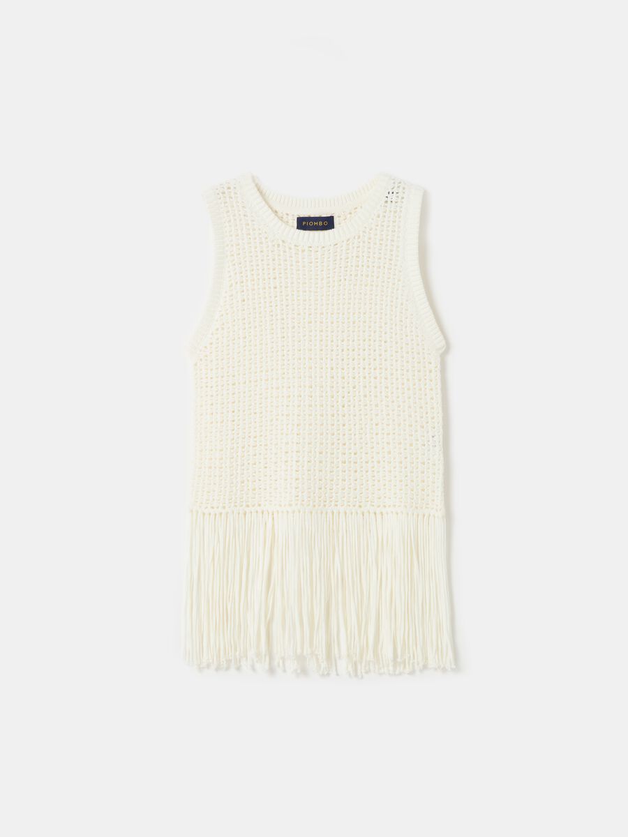 Openwork tank top with fringing_3
