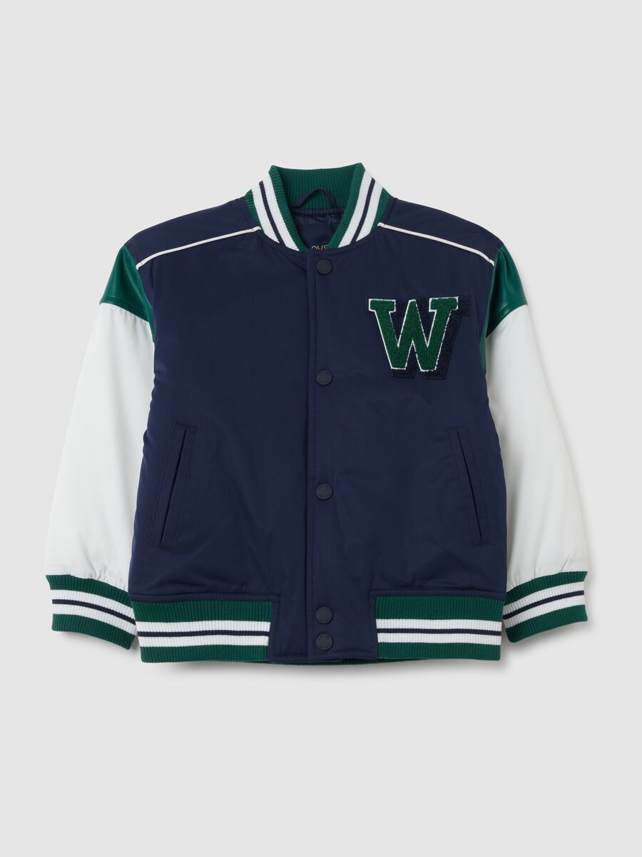 Children's jacket in blue multicolour regular fit fabric_1