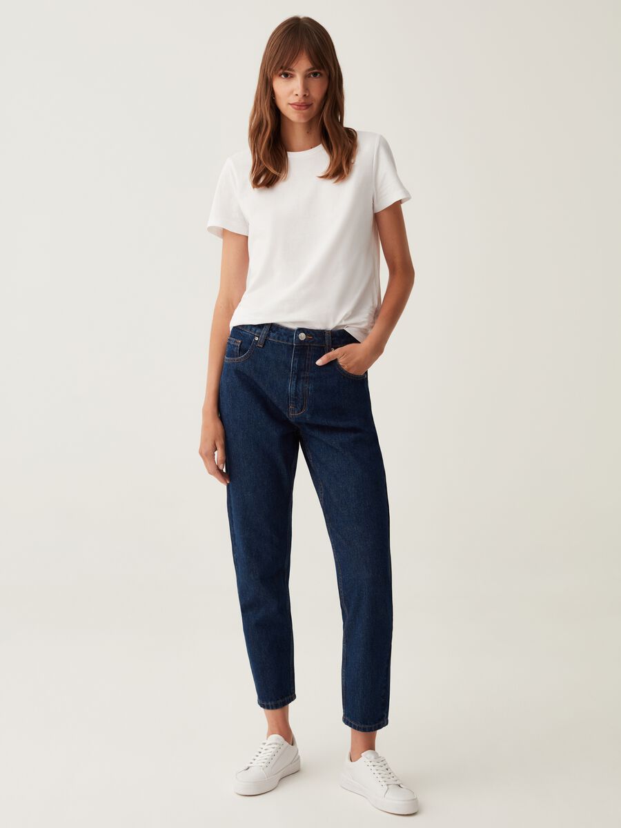 Five-pocket mum slim fit jeans_0