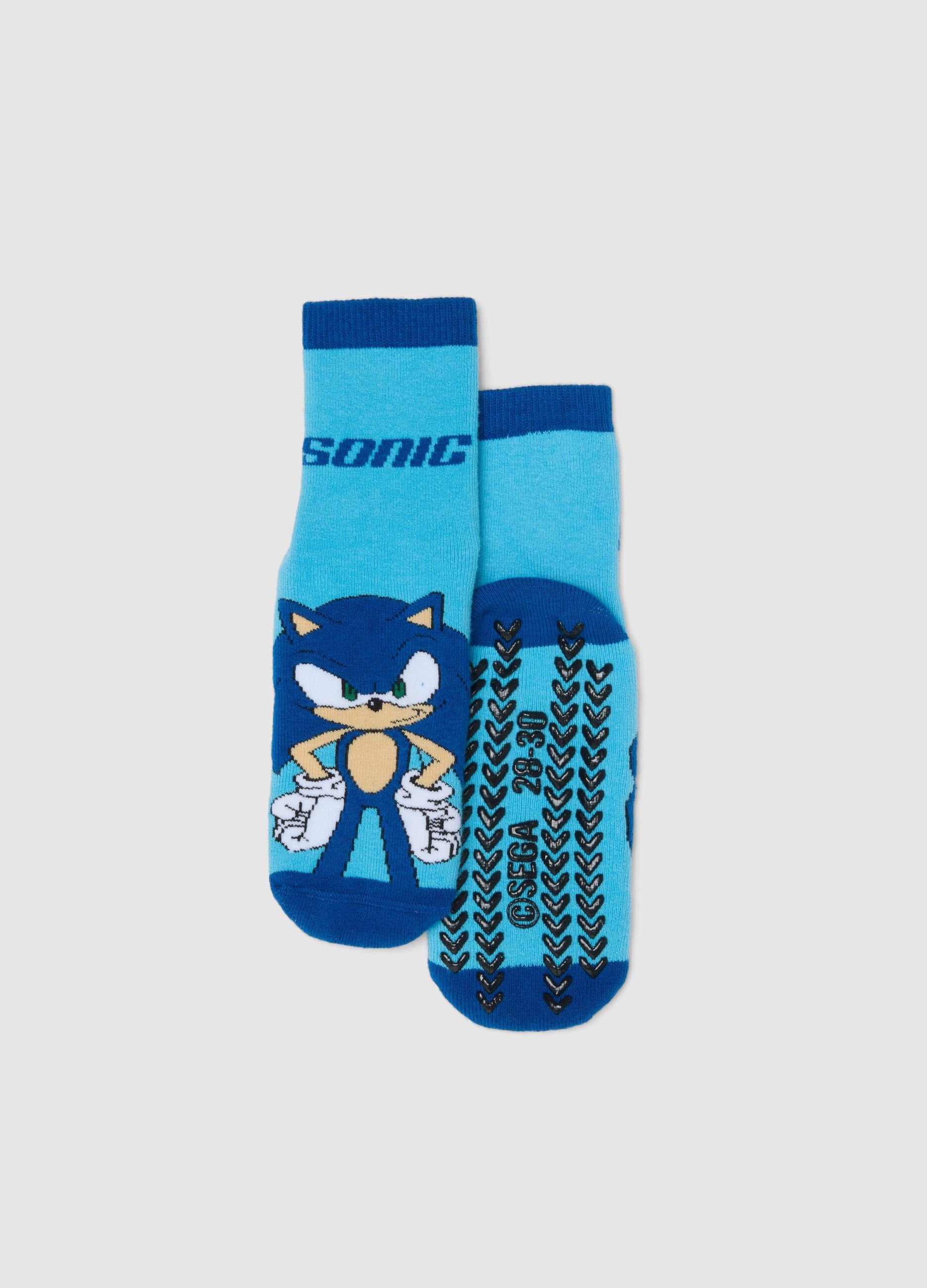 Multifarbige kurze Socken aus elastischer Baumwolle f&uuml;r Kinder mit Sonic