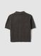 Brown stretch wool polo-collar cardigan, regular fit_6