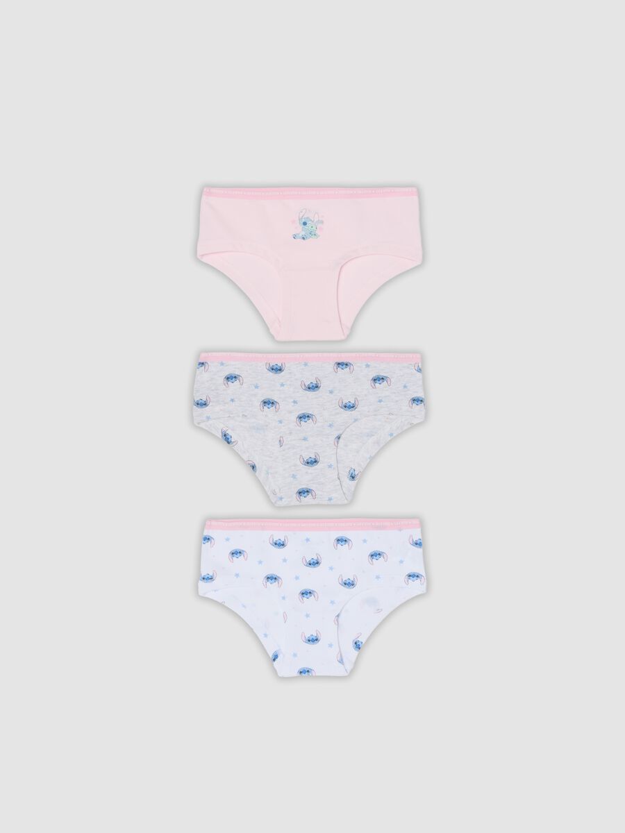 3-pack of multicolour Lilo & Stitch printed organic stretch cotton briefs_0