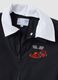 Black school apron with zip and go-kart embroidery for boys_2