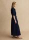 Long blue pure cotton maxi dress_0