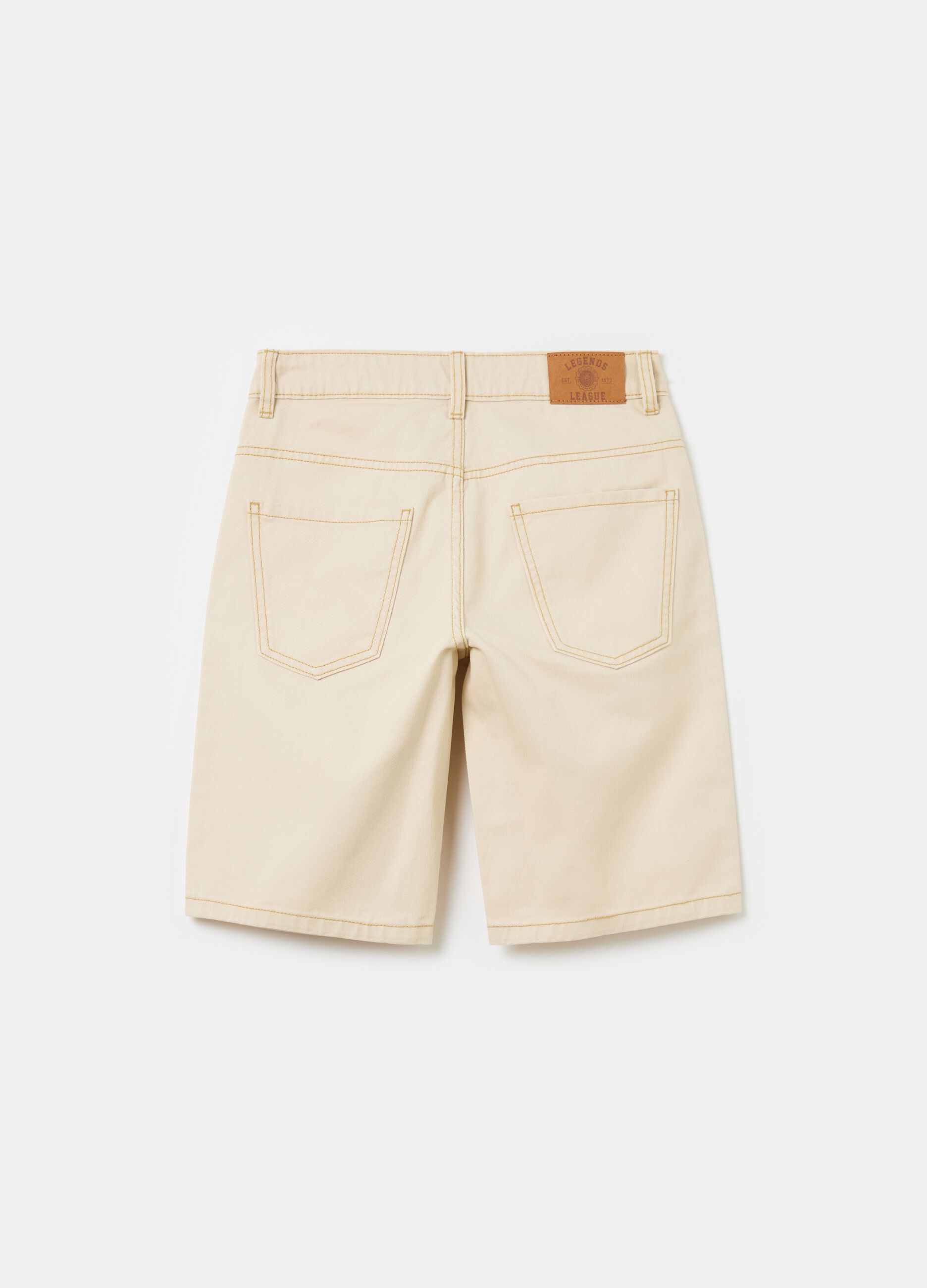 Cotton Bermuda shorts with five pockets