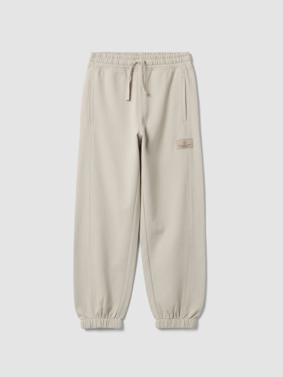 Grey pure cotton oversized joggers for boys_3