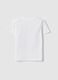 Boy's white pure cotton T-shirt regular fit with skater print_1