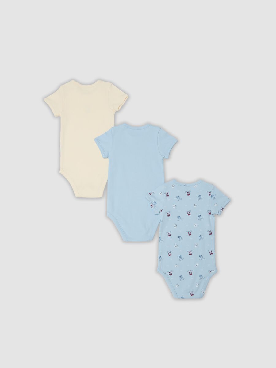 Lot de 3 bodies multicolores en pur coton bio pour b&eacute;b&eacute; et tout-petit_1