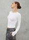 Crop Long-sleeved T-shirt White_3