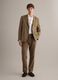 Brown pure linen regular fit trousers_1