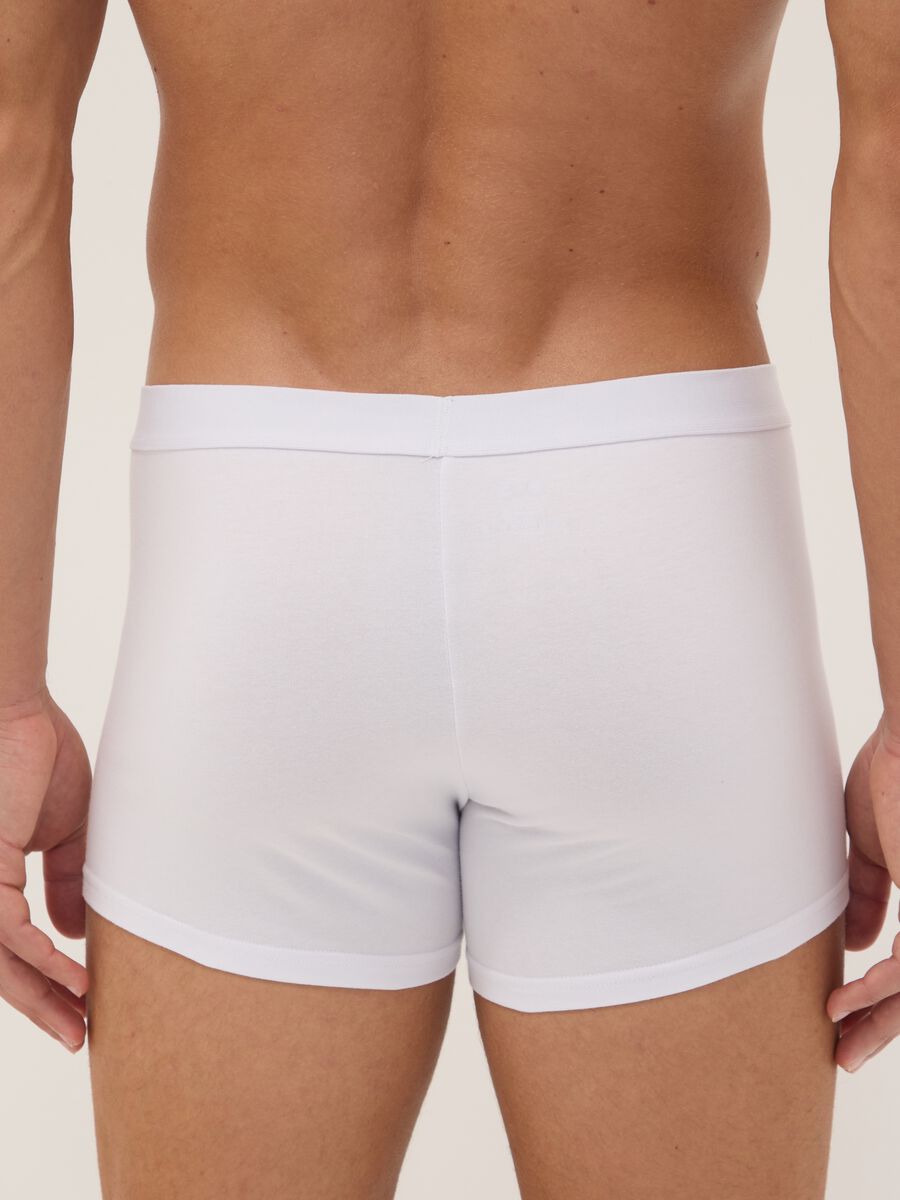 5er-Pack wei&szlig;e Boxershorts aus elastischer Bio-Baumwolle_2
