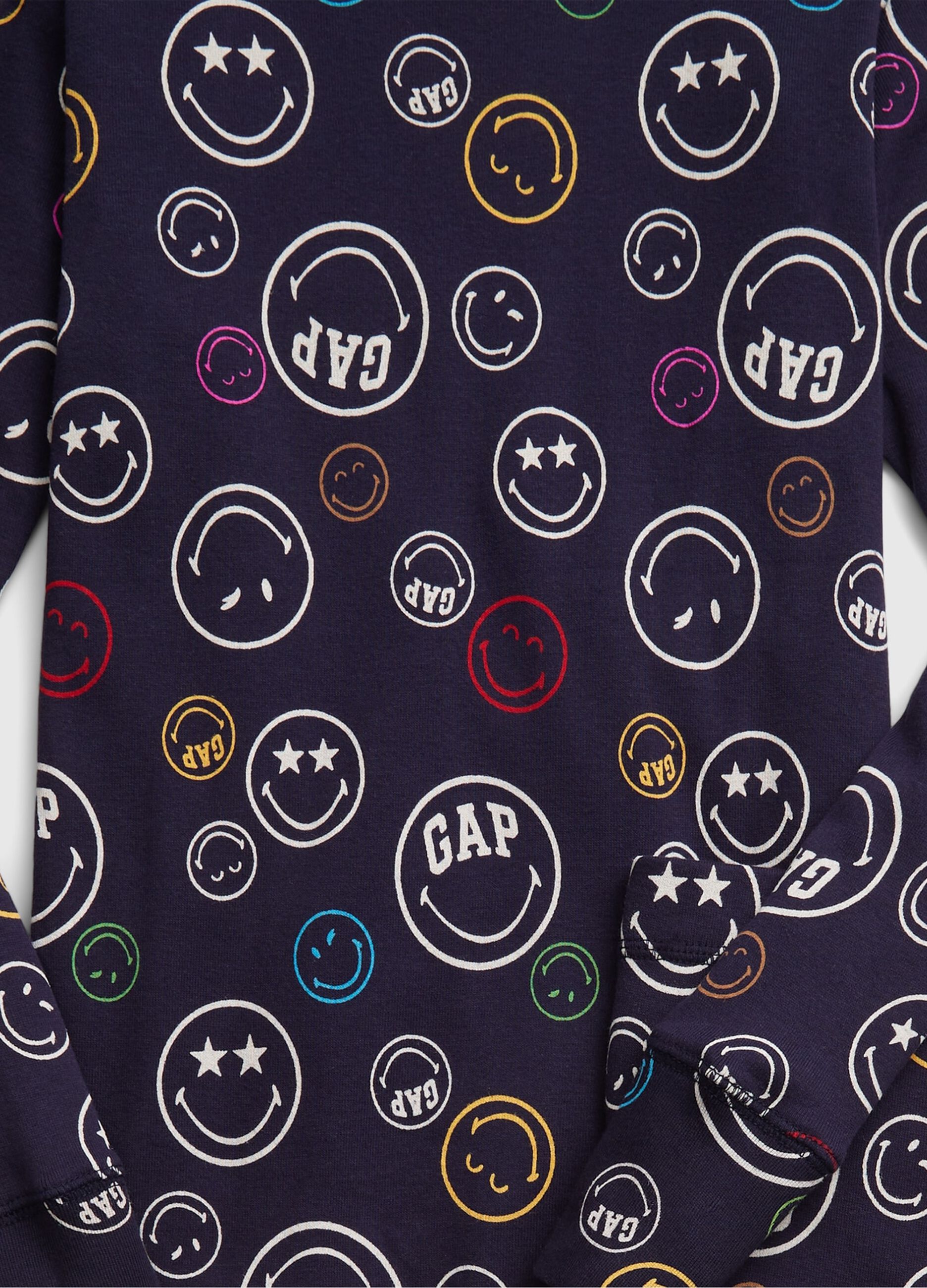 Full-length pyjamas with Smiley® print and logo
