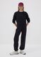 Pantalon jogger noir en m&eacute;lange coton bio et viscose pour fille_0
