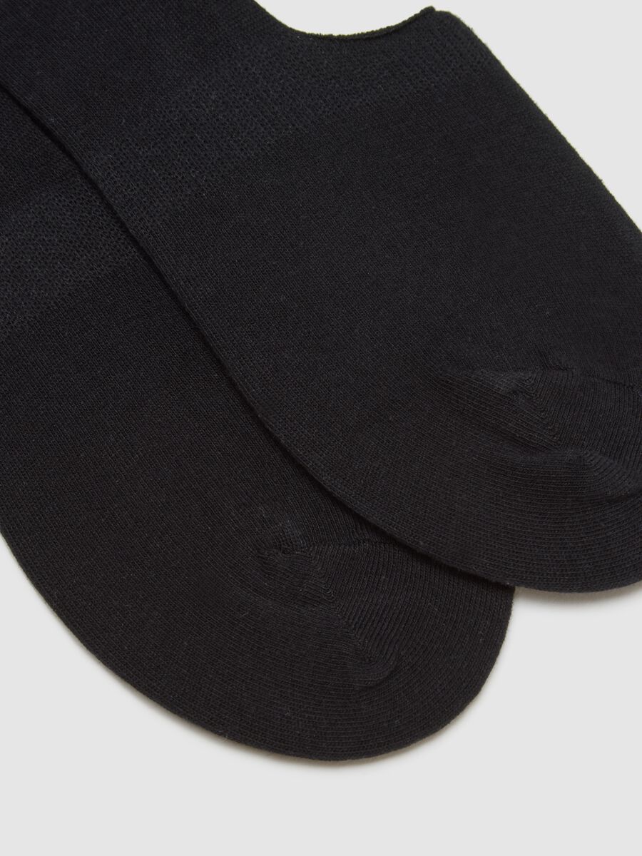 Multipack of Invisible Black Cotton Blend Sports Socks_2