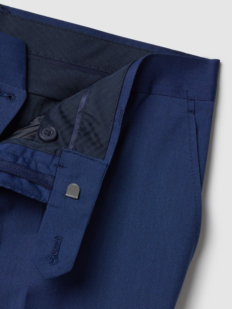 Blue regular fit trousers_1