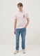 Regular fit pink pure cotton T-shirt with Americano prints_0