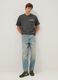 Grey pure cotton regular fit T-shirt with pocket_1