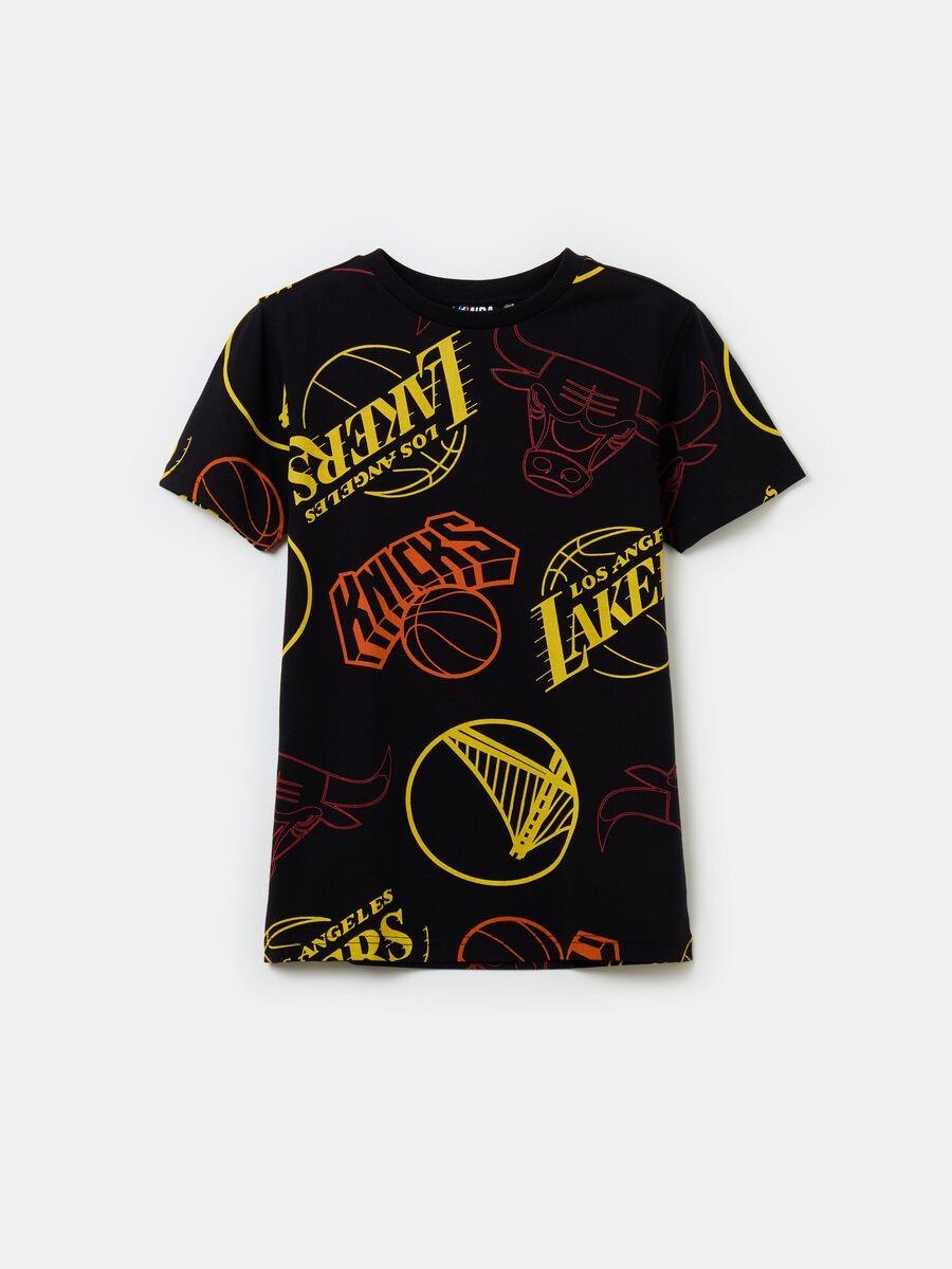 Camiseta de algodón con estampado NBA_0