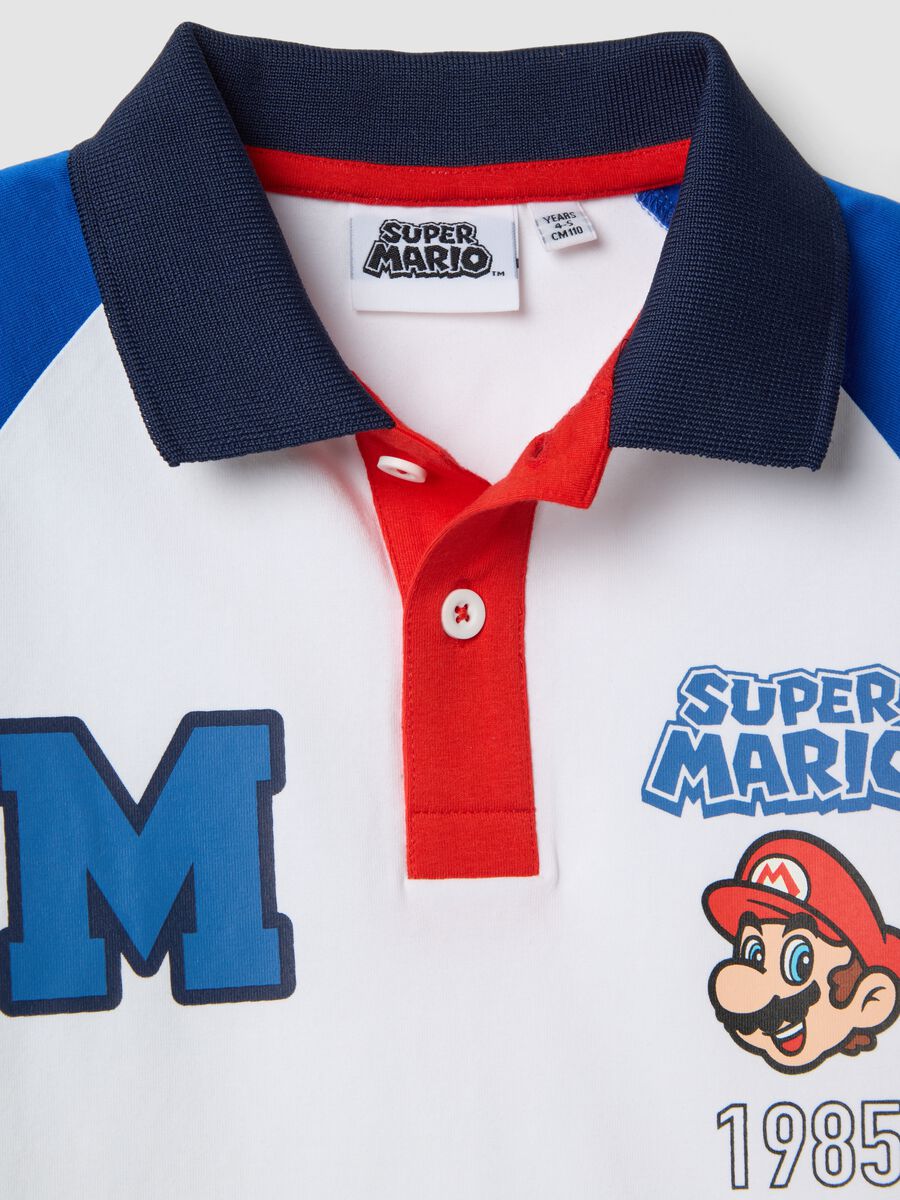 Multicolor Kinder Poloshirt aus elastischem Baumwollstoff mit Oversize-Passform_2