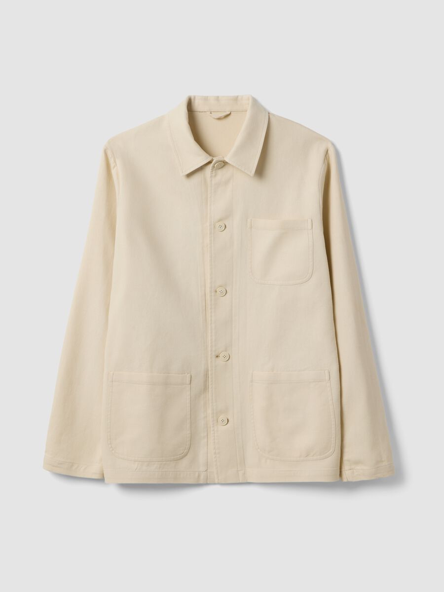 Wei&szlig;e Jacke aus Leinen-Baumwoll-Mischung, regul&auml;re Passform_4