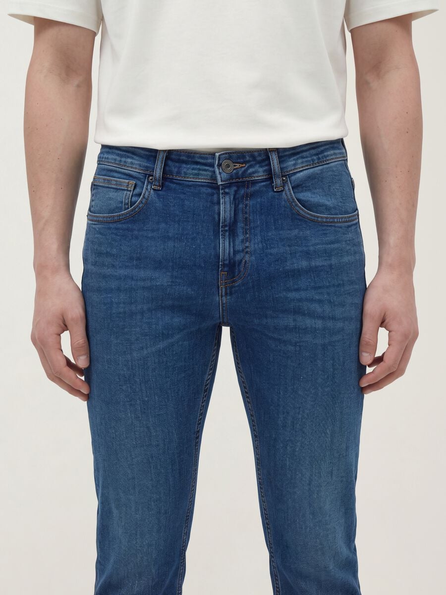 Blue skinny-fit stretch cotton denim jeans_3